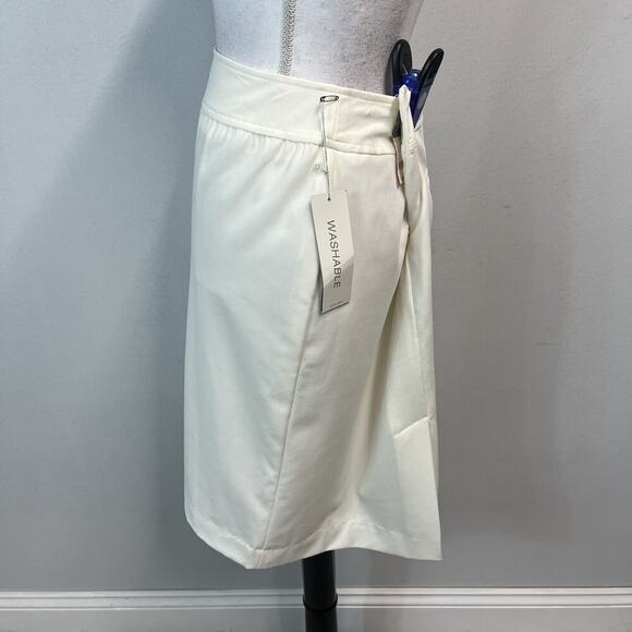 Worthington Works Skirt size 12 Ivory Cream Straight Knee Stretch Career Suit - Picture 4 of 7